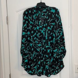 Black and Teal blouse